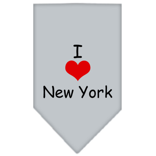 I Heart New York Screen Print Bandana Grey Small